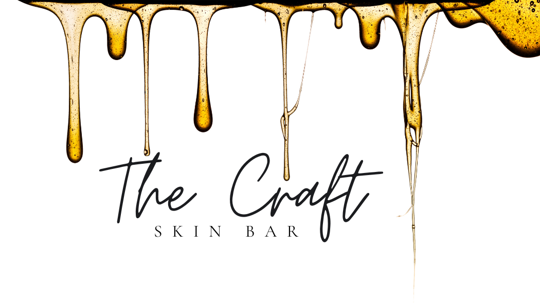 Honey dripping from the top, with text reading 'The Craft Skin Bar' in elegant script.